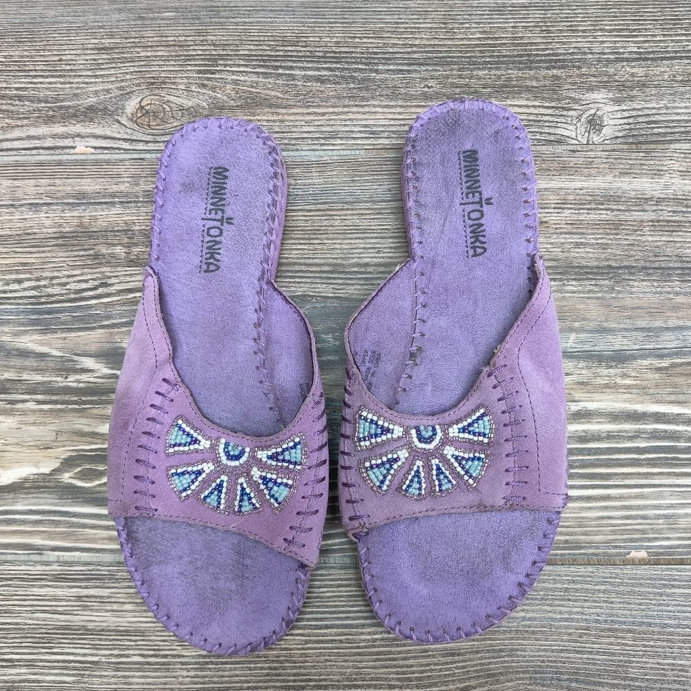 Minnetonka Purple Sandals